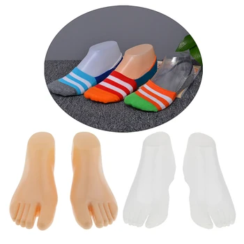 

2 Pairs Foot Mannequin Portable Display Sock Jewerly and Shoes Display