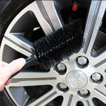 Car Vehicle Wheel Tire Rim Scrub Brush Washing Hub Handle Cleaning Tool Cleaner Fits Car Truck Motorcycle Bike