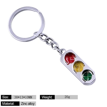 

Car Key Chain Traffic Light Decor Key Rings Classic Traffic Signal Lamp Shape Keychain