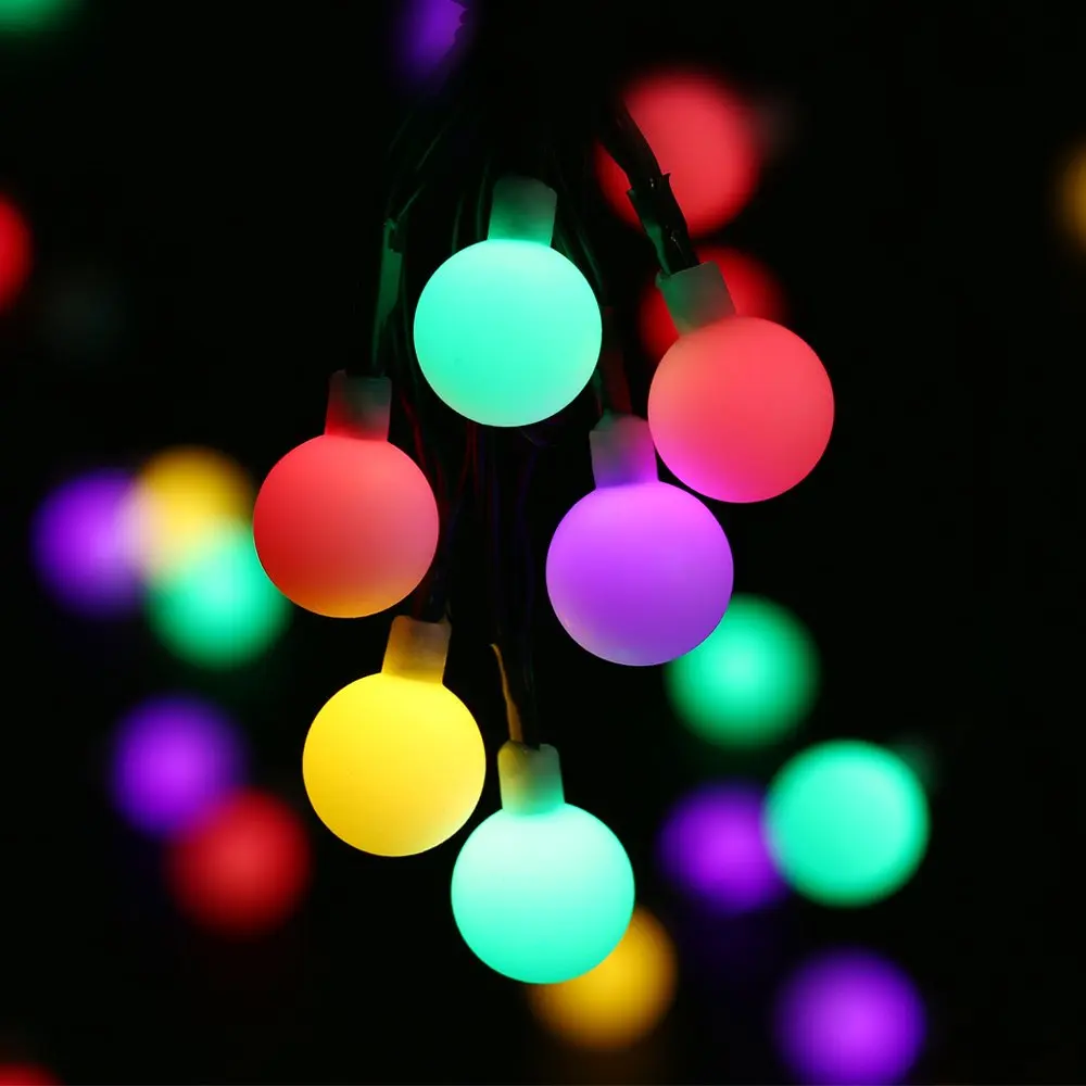 Светодиодный шар RGB Гирлянда световая гирлянда сказочные огни лампы мигалка для дома газон вечерние свадебные украшения AA батарея питание