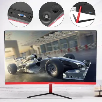 

WISENOVO 23.8inch 1920x1080 16: 9 FHD LED Backlight Screen Monitor Game Office Curved TFT-LCD Panel Display VGA + HDMI Interface