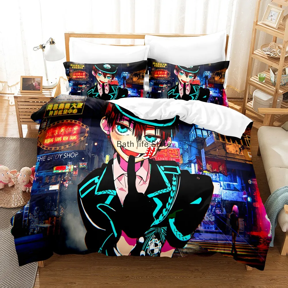 

Hot Hanako-Kun Character Bedding Set Anime Duvet Cover Sets Comforter Beding Linen Double Size Adults Kids Gift BED SET