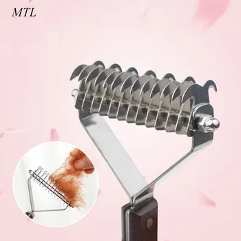 

MTL dog grooming Pet Fur Knot Cutter Remove Rake Grooming Shedding Brush Comb Rake Dog Cat pet grooming dog hair remover
