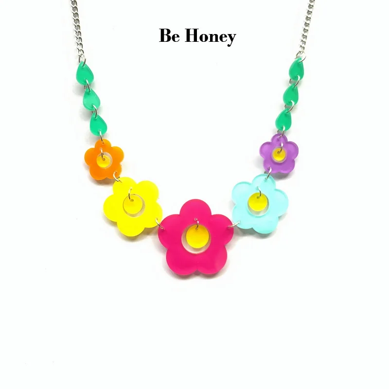 Акриловое ожерелье с подвеской в виде цветка для девочек | Украшения и аксессуары