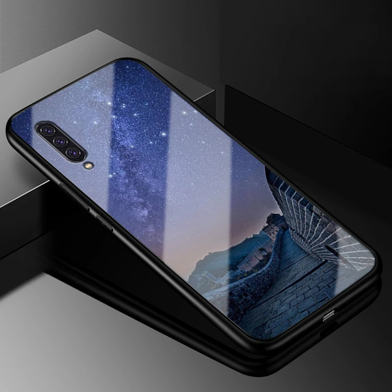 Для samsung A90 5G чехол 6,7 ''закаленное стекло с рисунком Жесткий Чехол для задней панели телефона s для samsung Galaxy A90 5G A 90 силиконовый бампер - Цвет: 9