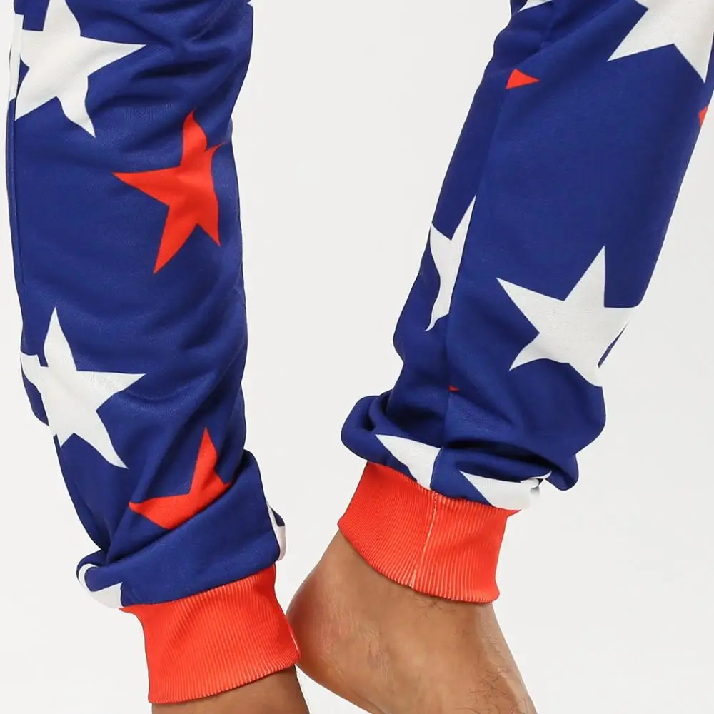 Men Warm Onesie Five pointed Star Print Sleep Lounge Adult Sleepwear One Piece Pyjamas Male Jumpsuits Hooded Onesies