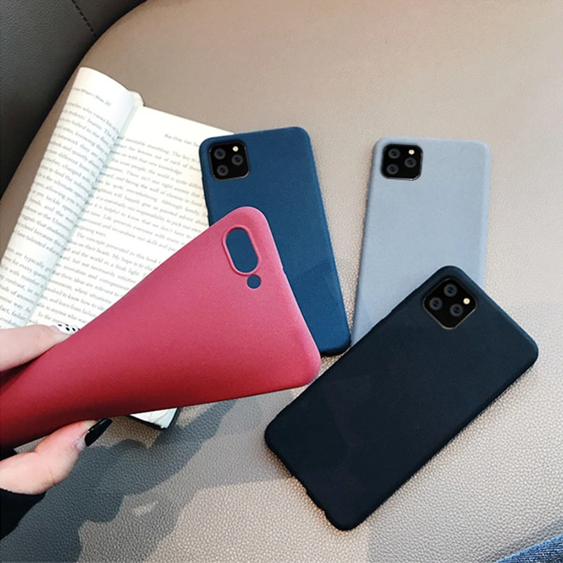 Ультратонкий матовый чехол с песчаником для iPhone 11 Pro Max scrip, мягкая задняя крышка для iPhone 11, 6 S, 7, 8, XR, XS Max Plus, тонкие чехлы для телефонов