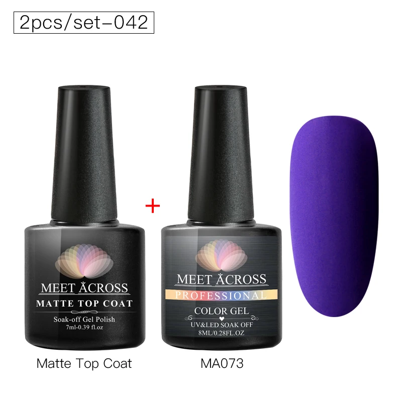 Матовый Цветной Гель-лак, впитывающий УФ-гель для дизайна ногтей, лак для ногтей, Базовое покрытие, лак 95 цветов, лак для ногтей, долговечный - Цвет: PZH06876