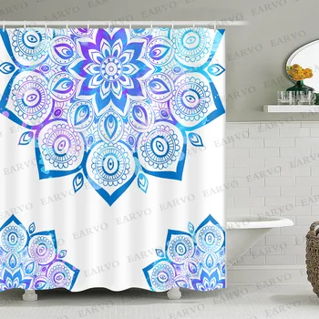 

MTMETY Bohemian Mandala Shower Curtains For Bathroom Geometric Waterproof Shower Curtain Bathtub Bathing Cover Douchegordijn
