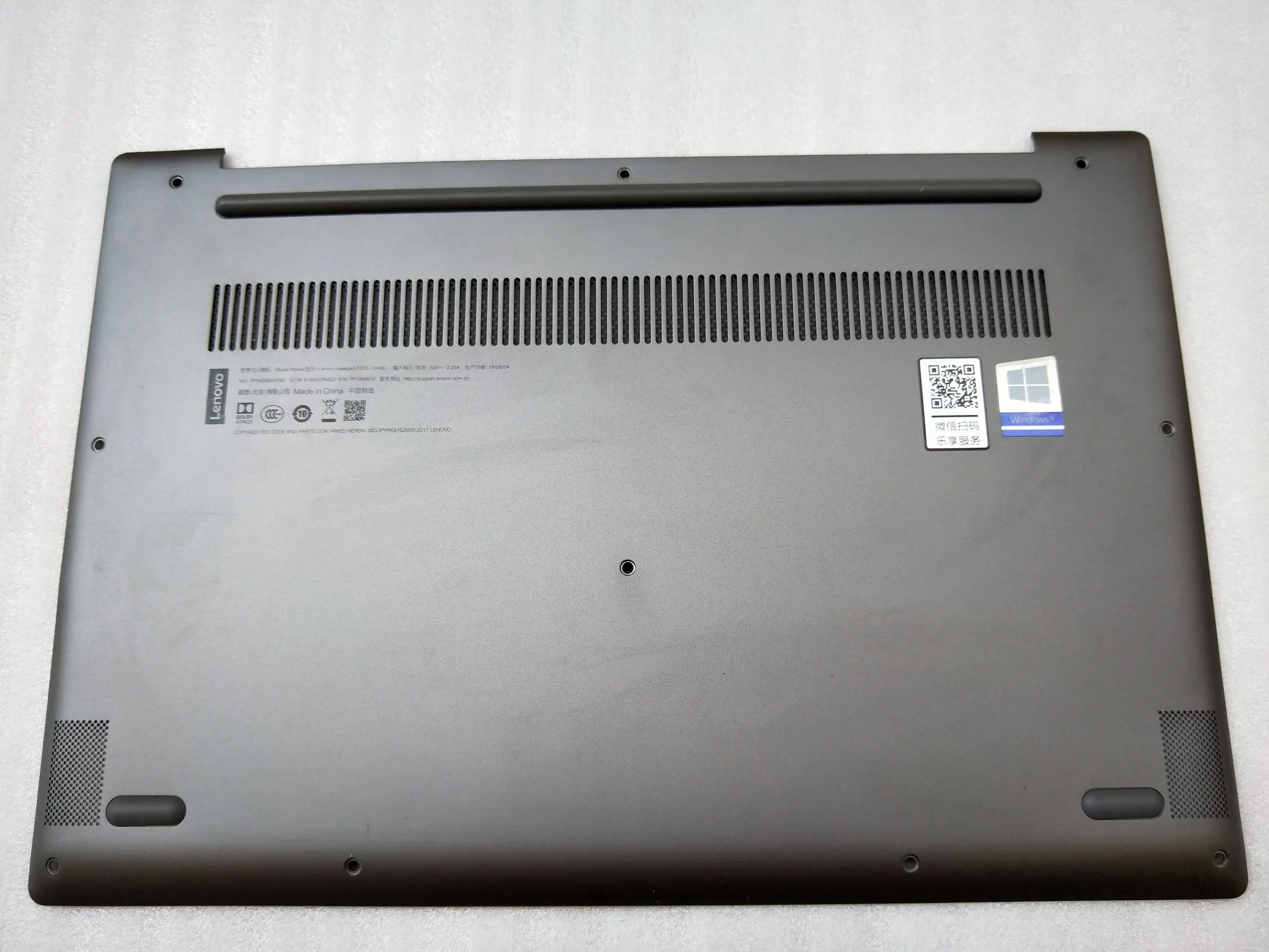 Базовый чехол для lenovo Ideapad 720S-13 720S-13ISK 720S-13IKB 720S-13ARR базовый чехол Нижняя крышка AM149000230 темно-серый