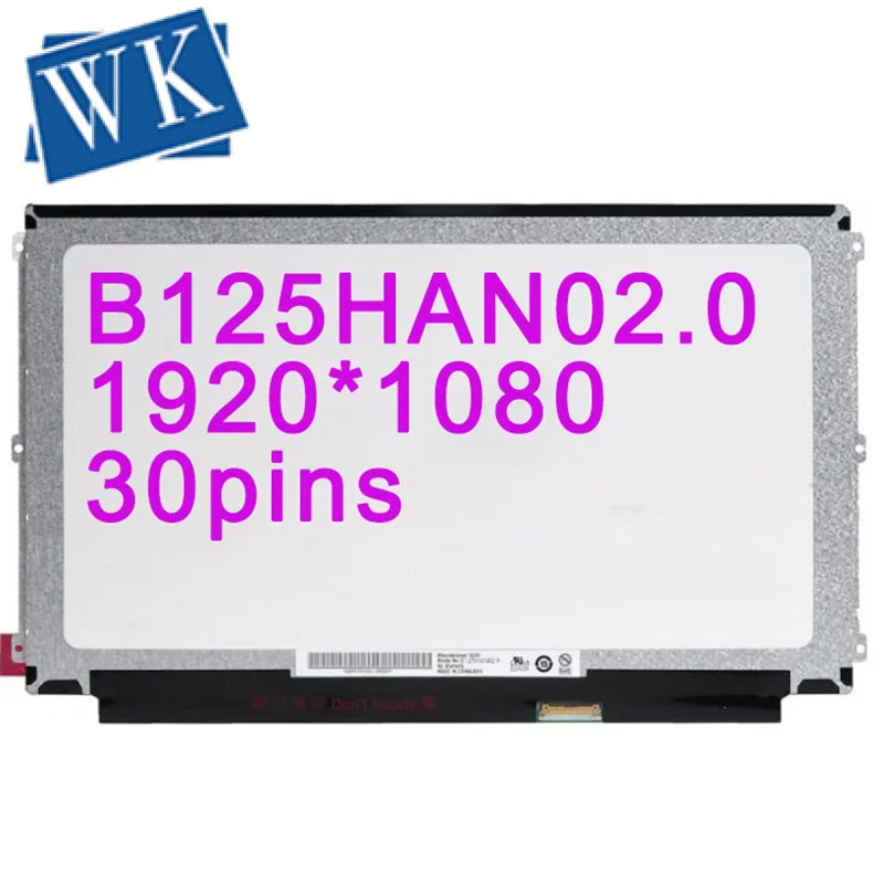 Оригинальный светодиодный ЖК-экран A + 12 5 дюйма B125HAN02.0 для HP EliteBook 820 G3 G2 FHD 1920X1080