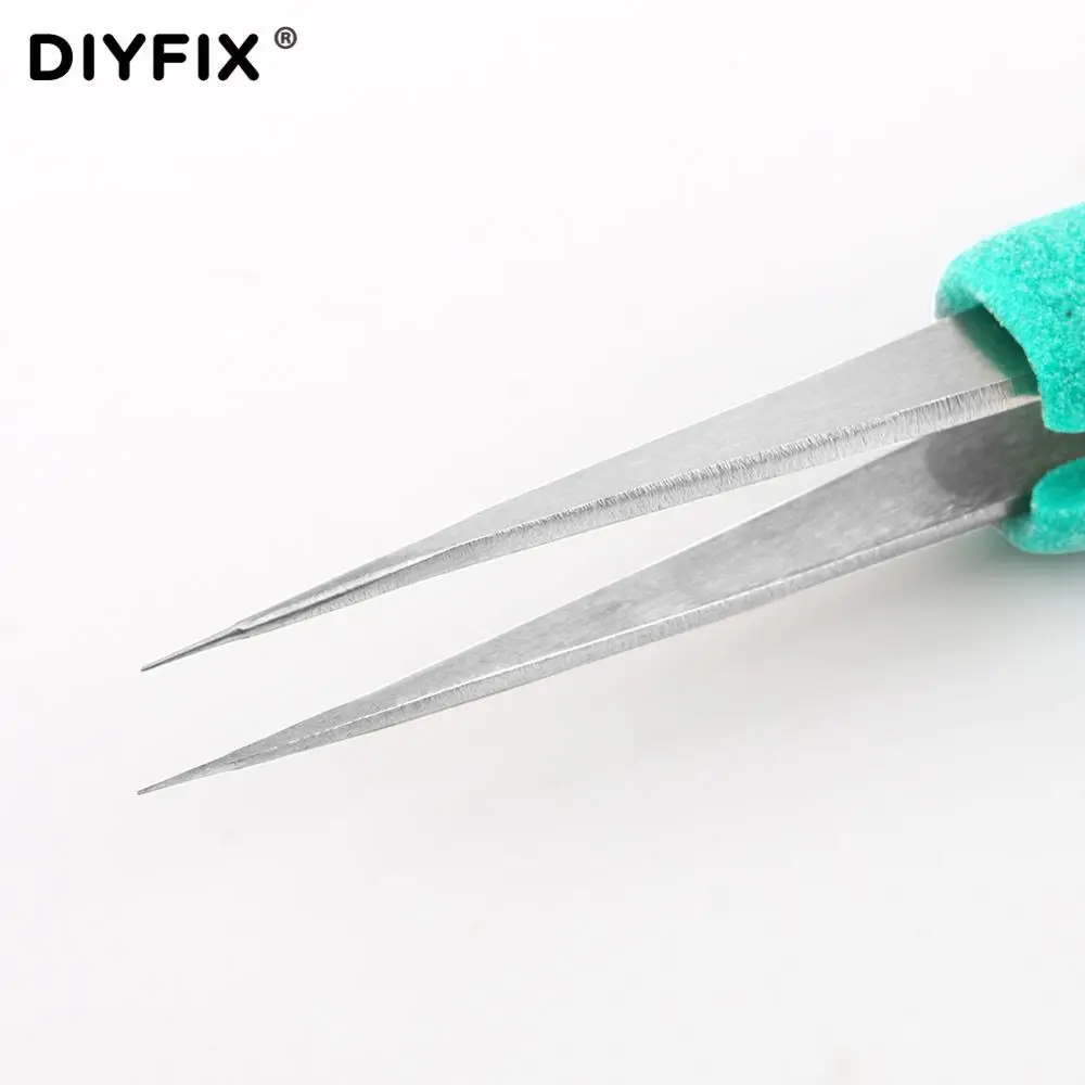 Pro'sKit Precision нержавеющая сталь tweezers антистатические щипцы ESD Нескользящие противомагнитные мягкие ручки инструмент для ремонта электроники