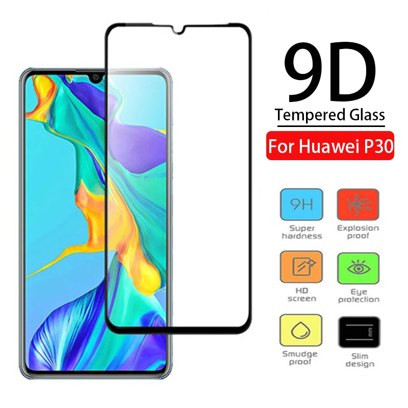 Защитное стекло 9D для Huawei P30 Pro Lite закаленное P30pro P30lite Light Lit Huawey P 30 30Pro Armor 30Lite камера