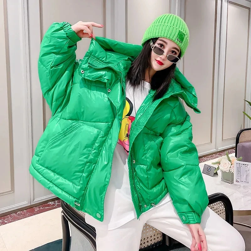 

High Quality Short Parka Loose Casual Parkas Coat Female Winter Jacket Women Fashion Hooded Down Jackets Warm Thick Overcoat