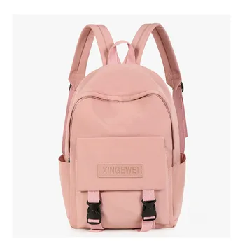 

2020 new solid color backpack large capacity lightweight breathable wear-resistant waterproof student bag casual travel backpack