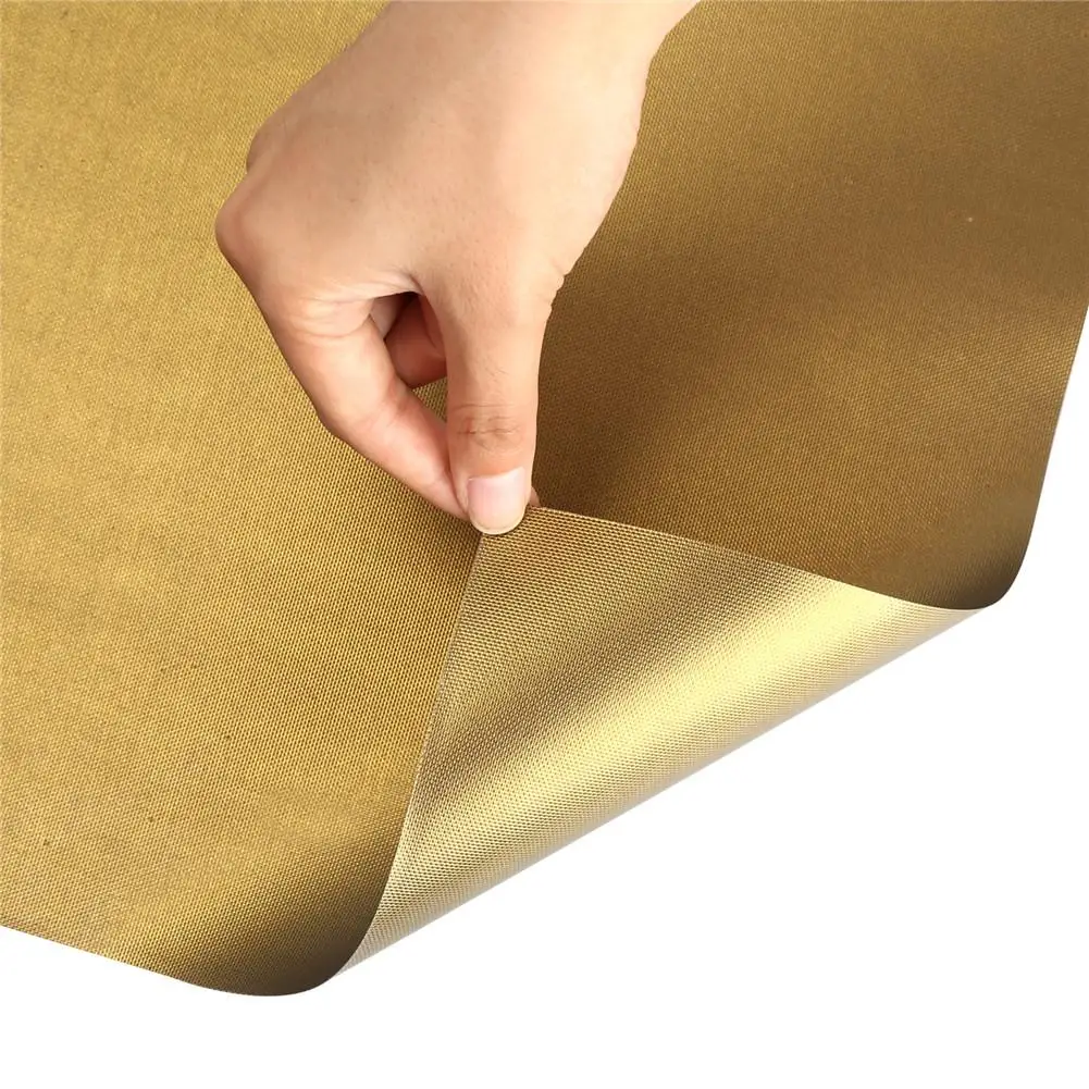 2/4/5pcs Reusable Non-stick BBQ Grill Mat Golden BBQ Grill Mat Copper Kitchen Cooking Sheets Baking Oven(golden)Easy Clean