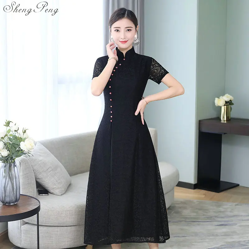 2019 весеннее элегантное Ретро китайское традиционное платье Cheongsam женское