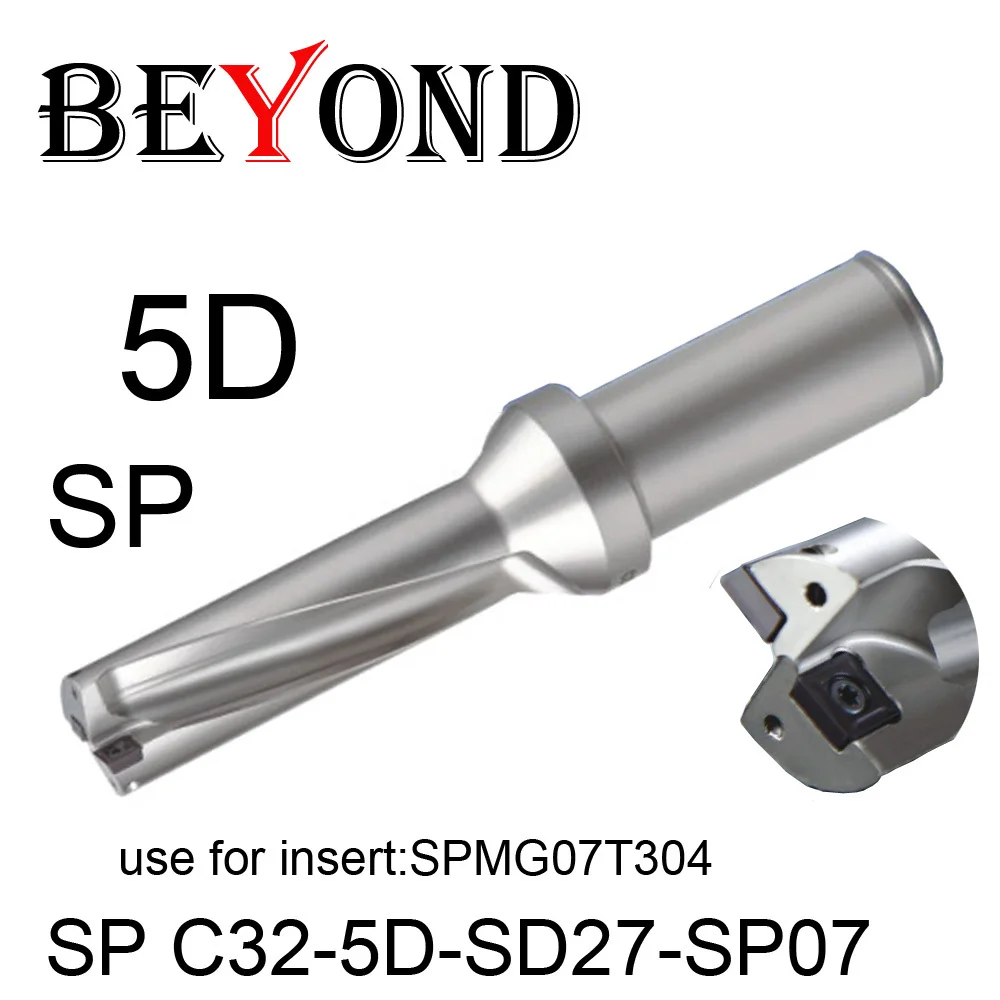 

BEYOND Drill Bit 5D 27mm SP C32-5D-SD27-SP07 U Drilling use Insert SPMG SPMG07T304 Indexable Carbide Inserts Tools CNC Lathe