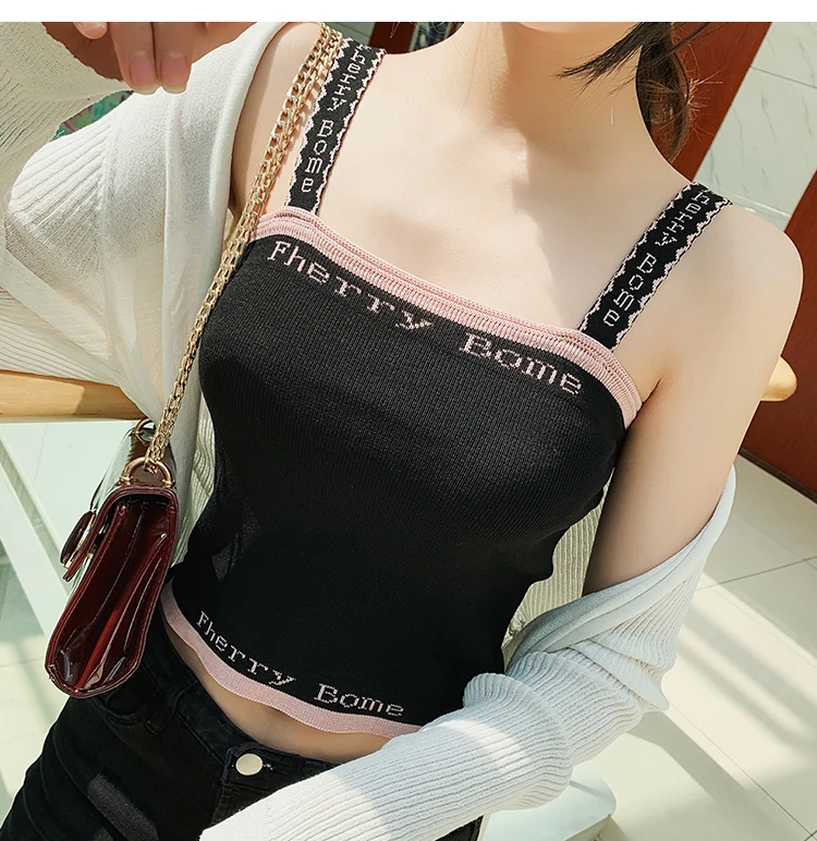 style 23 23 стиля на выбор-Летняя женская Трикотажная майка с бретельками и открытыми плечами, женская трикотажная кофточка, короткие футболки без рукавов - Цвет: style 23