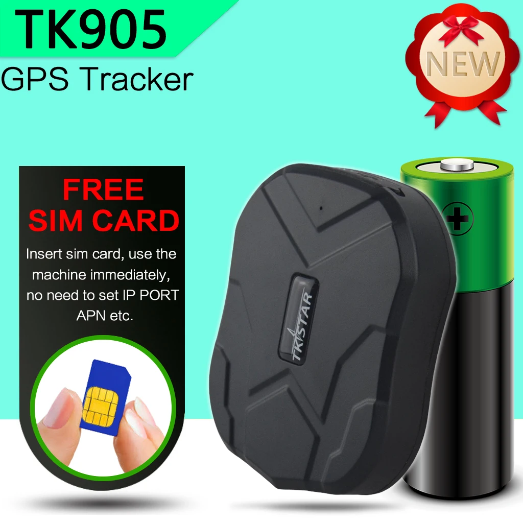 Waterproof Car GPS Tracker TK905 TKSTAR GPS mini tracker with magnet long time battery car gps locator with Free APP best gps