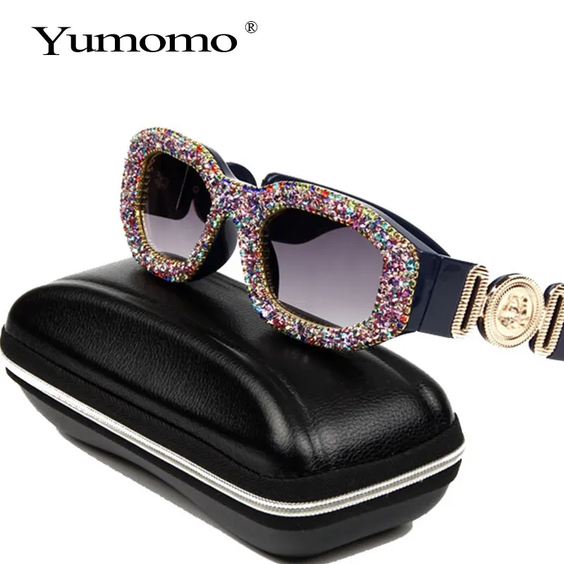 

Fashion Diamond Small Steam Punk Sunglasses Men Women New Personality Irregular Square Ladies Vintage Eyeglasses UV400