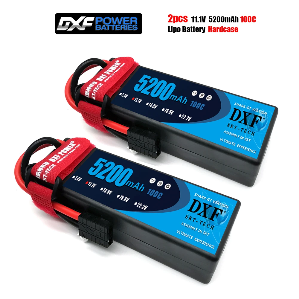 Жесткий чехол DXF 3S 11 1 V 5200mah 100C MAX200C Lipo Battery Hard 1/10 1/8 Scale для TRXXX Slash 4x4 RC Car чехол|Детали и аксессуары| |