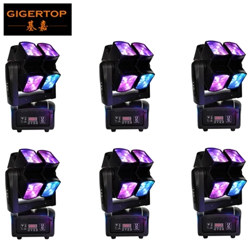 6 Gigertop TP-L677 8x10 Вт RGBW 4IN1 куб СИД Moving головной светильник 6/14/19/20 Каналы луч эффект перемещение по оси Y Ultimate вращения 100 V-220 V - Цвет: 6