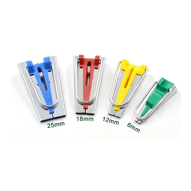 Billig LMDZ Stoff Bias Band Makers Kit mit Nähen Ahle Perle Nadeln Einstellbare Binder Clip Ahle Fuß Drücken Sie Praktische Bias band Maker