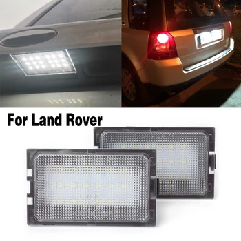 

2Pcs White For Land rover Discovery Series 3 4 Range Rover LR3 LR2 LR4 LED car number Licence Plate lights lamp auto lighting