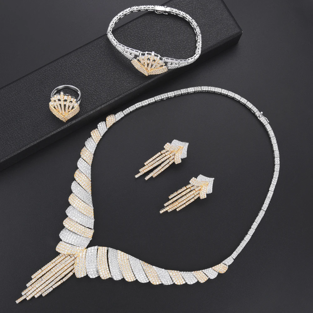 LARRAURI новый уникальный дизайн 3 тона CZ юбилей амулеты великолепный день Святого Валентина ювелирные наборы подарки Дубай женские ювелирные ... LARRAURI новый уникальный дизайн 3 тона CZ юбилей амулеты великолепный день Святого Валентина ювелирные наборы подарки Дубай женские ювелирные ...