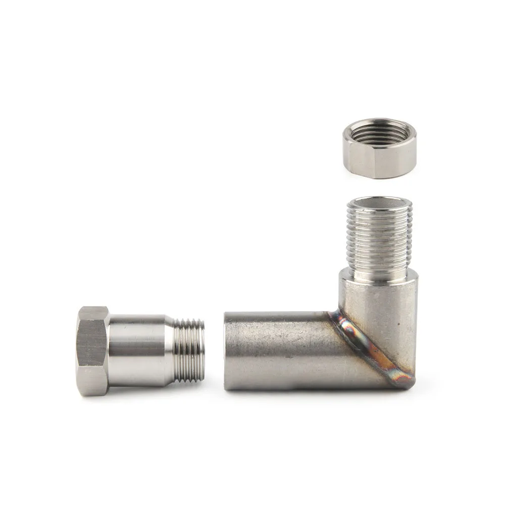 M18X1.5 Ossigeno O2 Sensore Distanziatore Extender Extension Header 90 Gradi 02 Bung Hho Adattatore Kit Tubo Accessori Auto Universale