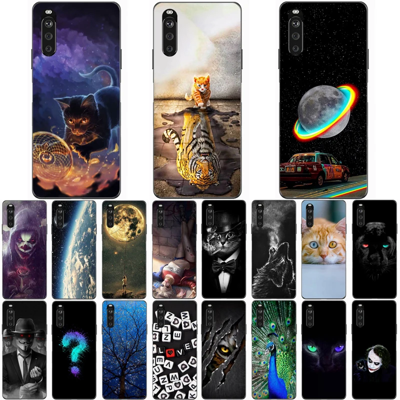 For Sony Xperia 10 II Case Wolf Silicon TPU Fundas for III Cat Animal Shell Bag Housing Phone Cases | Мобильные телефоны и