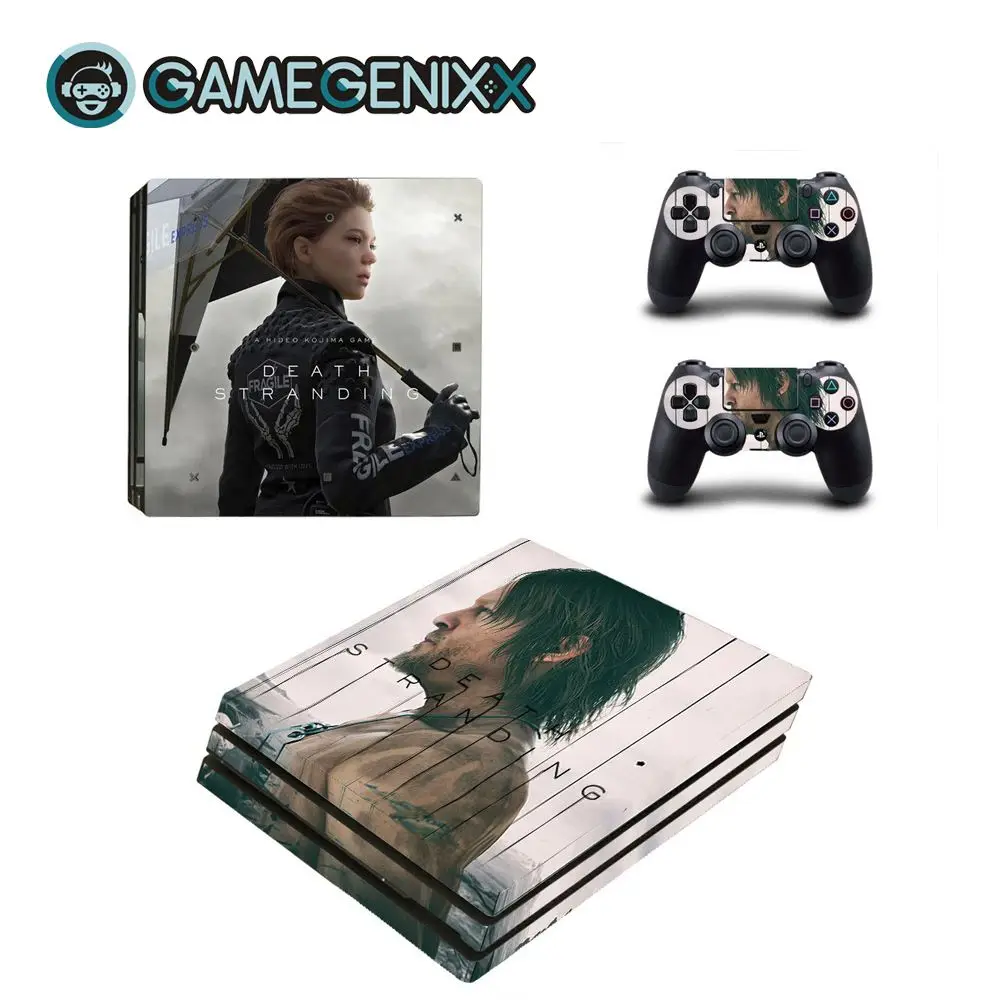 GAMEGENIXX Кожа Наклейка виниловая оберточная крышка полный набор для PS4 Pro консоли и 2 контроллеров-Death Stranding - Цвет: Death Stranding
