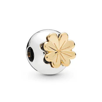 

100% 925 Sterling Silver New 2019 Spring 768000CZ SHINING CLOVER CLIP Free Shipping