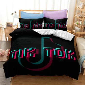 

Tiktok popular application pattern bedding bedroom duvet cover duvet cover single bed cover quilt (single double)