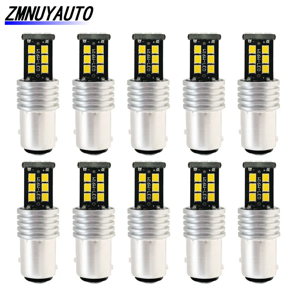 Светодиодсветодиодный лампа Canbus 1157 P21/5W BAY15D 10 шт. 12 В 15SMD 2835 красный белый желтый