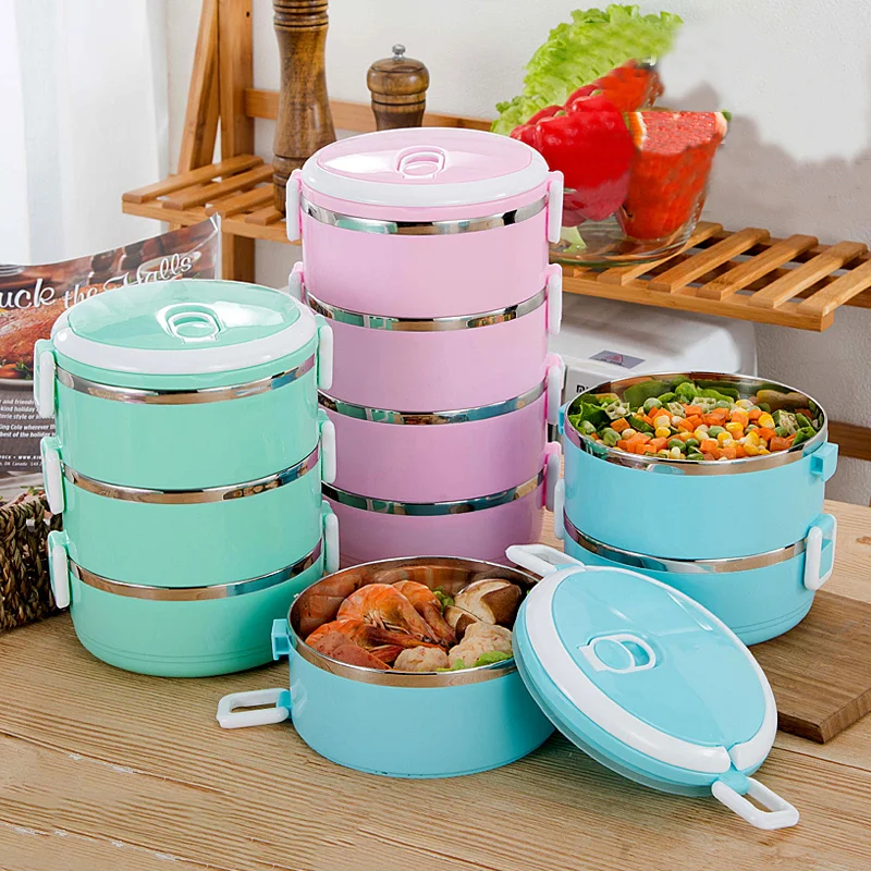 

New Portable Stainless Steel Thermal Lunch Box For Office Lunchbox Leakproof Thermos Lunch Box Food Container Camping Supplies