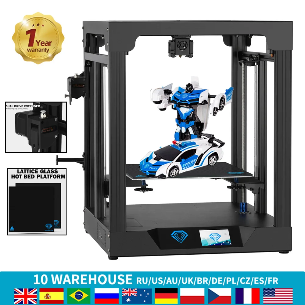 Twotrees 3D Printer SP-5 DIY Kids Toy Model Kit COREXY Print Size 300*300*330mm Silen TMC2225 PEI FDM Dual Z Axis | Компьютеры и офис