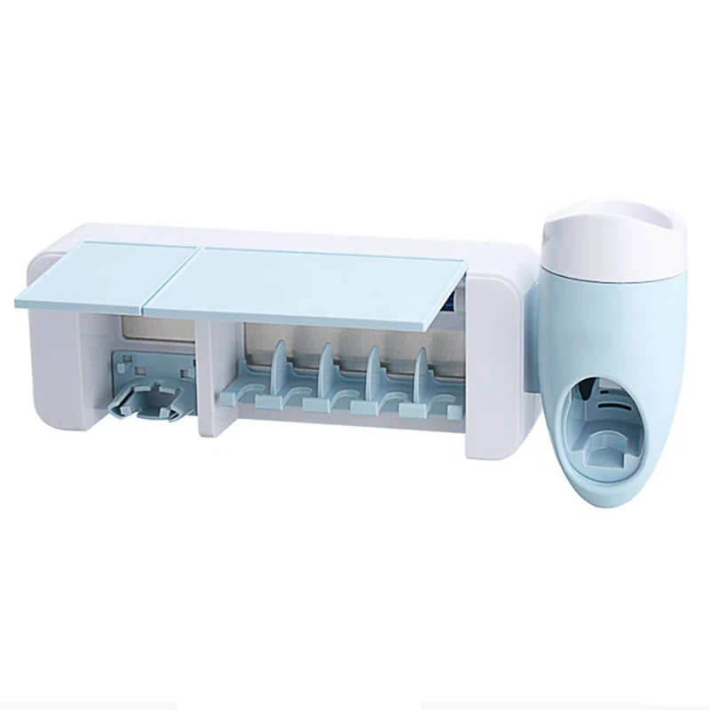 

UV Light Ultraviolet Toothbrush 2 in 1 Sterilizer Toothbrush Holder Automatic Toothpaste Squeezers Dispenser Home Bathroom Set U
