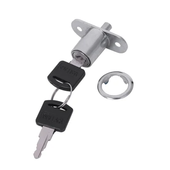 

Home Office Door Showcase Cylinder Plunger Lock with 2 Pcs Keys