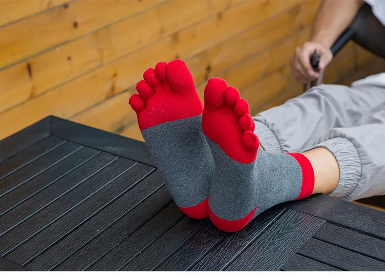 2019 брендовые Летние Осенние мужские хлопковые носки с пятью пальцами хит цвета удобные дышащие носки для мужчин 5 цветов