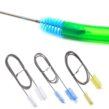 

155cm Aquarium Tube Pipe Cleaning Brush Stainless Steel Water Filter Air Tube Flexible Double End Hose Aquarium Accessories