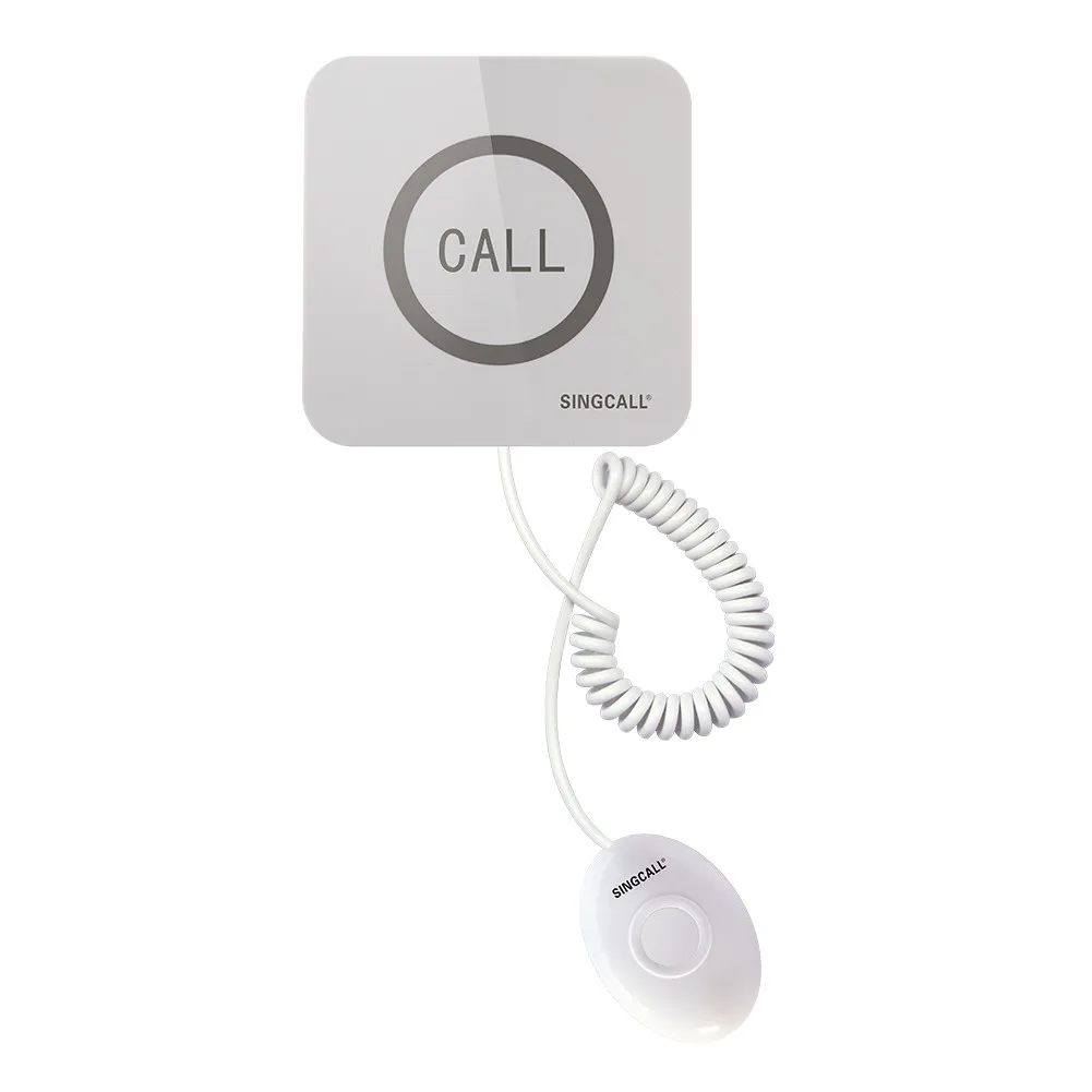 SINGCALL Wireless Call Bell,Super Big Touchable Button with Waterproof Function, APE520 with the Hand Shank