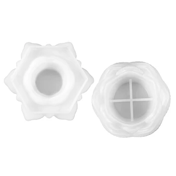 

Storage Box Crystal Epoxy Resin Mold 3D Lotus Candle Holder Silicone Mould DIY Crafts Ashtray Ornament Making Tools