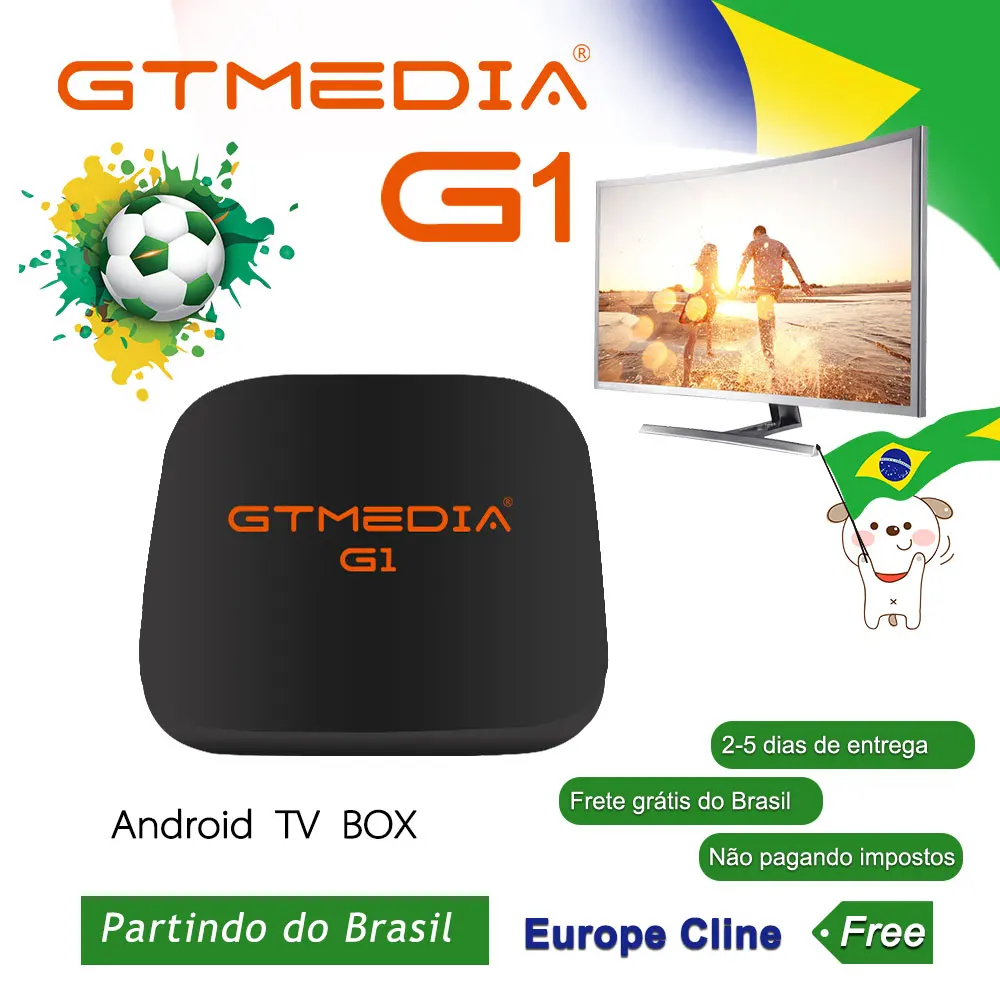 

GTMEDIA G1 mini Android TV BOX PK X96 Android 7.1 Smart TV Box Amlogic S905W QuadCore 2.4GHz WiFi Set top box 1GB+8GB brasil