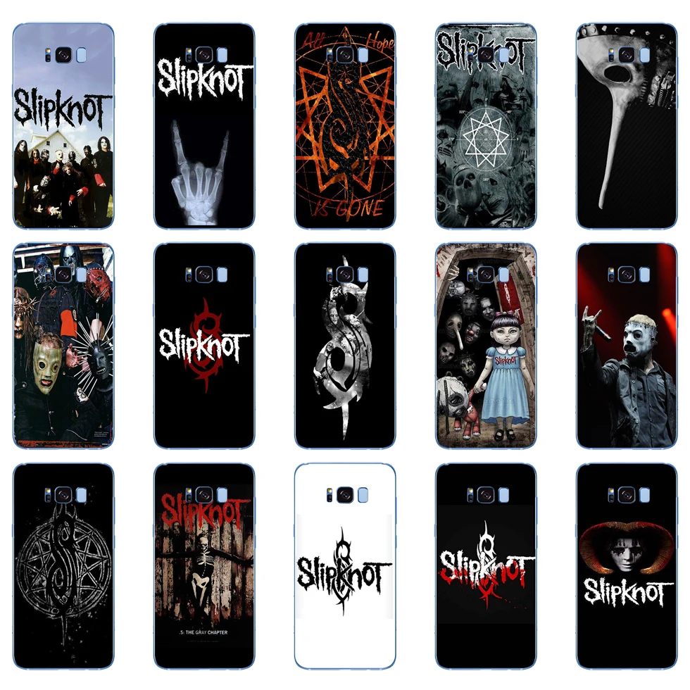 

277DD Hot Sale Slipknot Rock Soft Silicone Cover Case for Samsung Galaxy S6 S7 edge S8 S9 S10 plus A70 A50 case