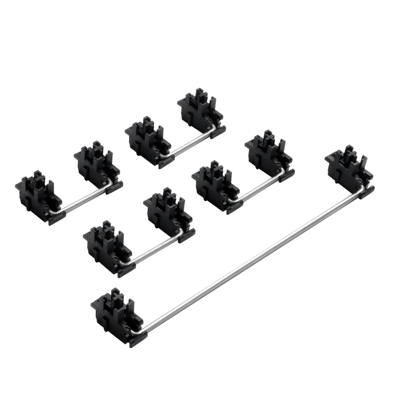 Placa de Aço Eixo Satélite para Teclado Mecânico Estabilizadores Personalizados Eixo Interruptor Preto Montado 6.25u 2u Oem - Imagem 4