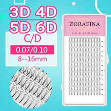 ZORAFINA 3D 4D 5D 6D 10D ресницы для наращивания ресниц индивидуальные ресницы Заводской магазин накладные глаза