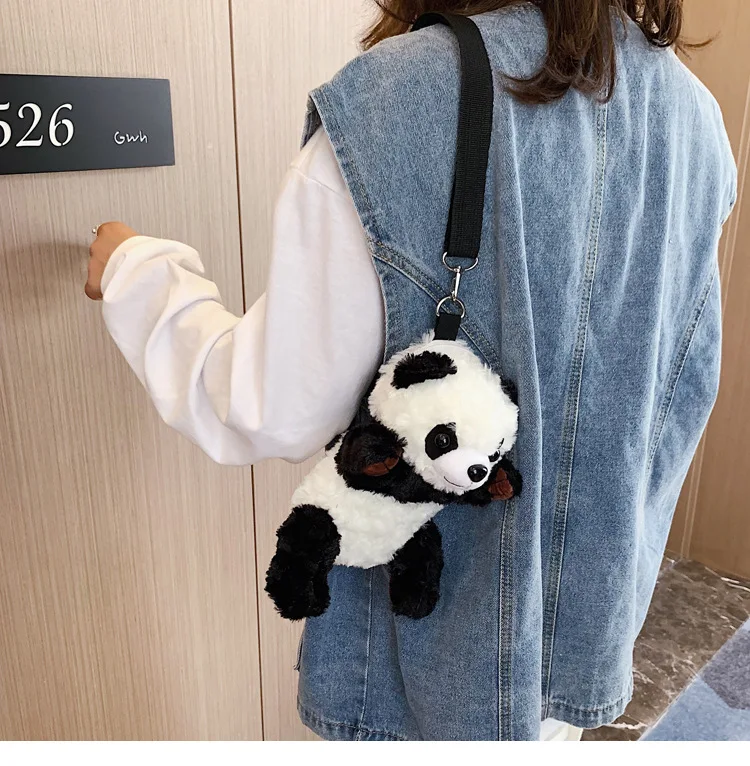 Girl Plush Stuffed Cute Panda Bag Makeup Bear Cat Knapsack Soft Pillow Woman Animal Lady Backpack Baby New year Gift Kids Toys (6)