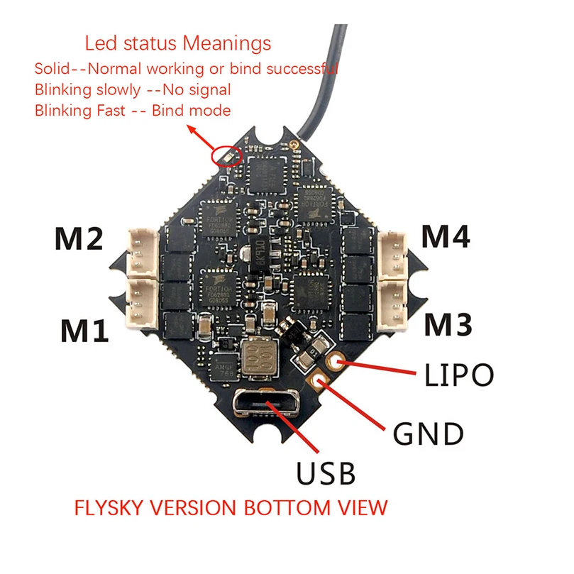 Happymodel Crazybee F4 PRO V3.0 2-4S игровые джойстики w/Blheli_S 4in1 ESC Dshot600 и совместимый, Flysky/Frsky приемник